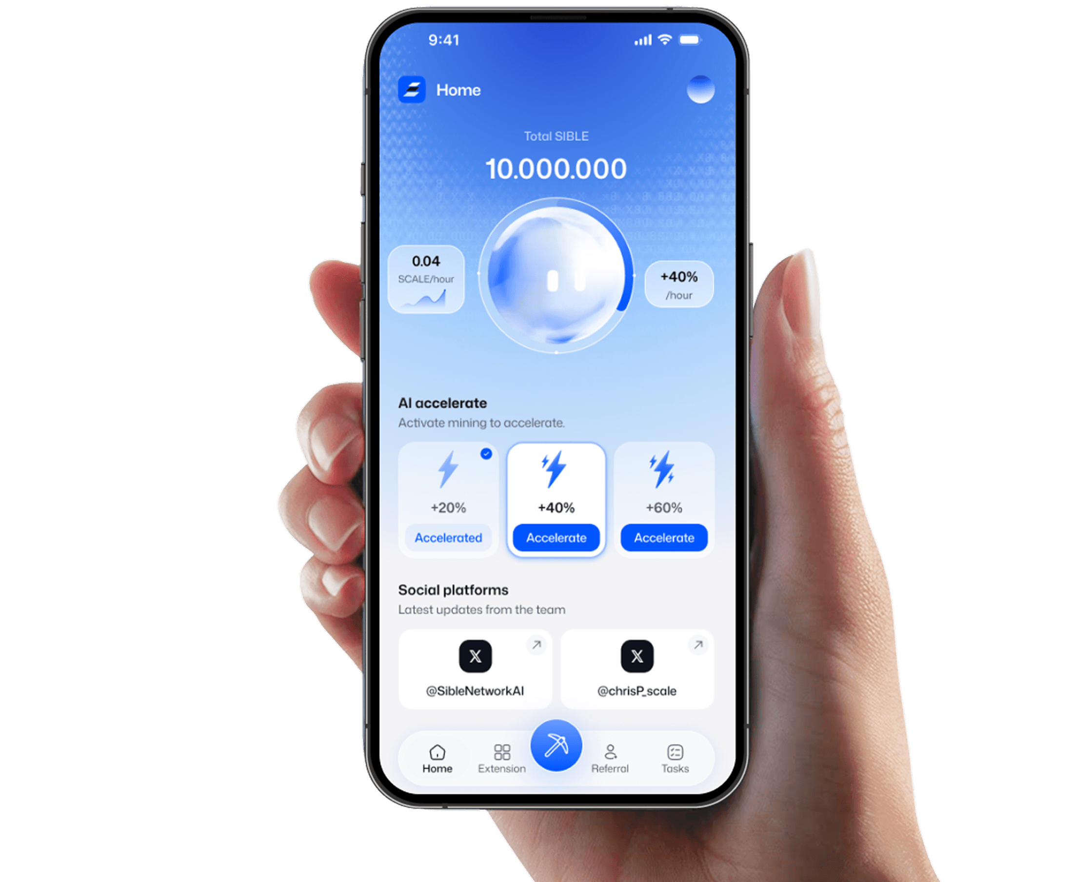 Sible App mockup